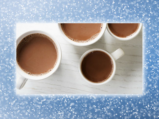 Steaming mugs of hot chocolate