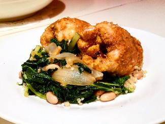 A plate of Sweet Potato Chicken