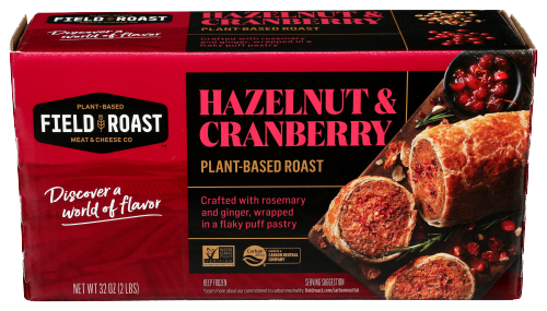 A box of Field Roast Hazelnut Cranberry Roast En Croute.