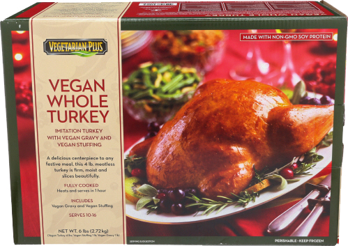 A Vegetarian Plus Vegan Whole Turkey