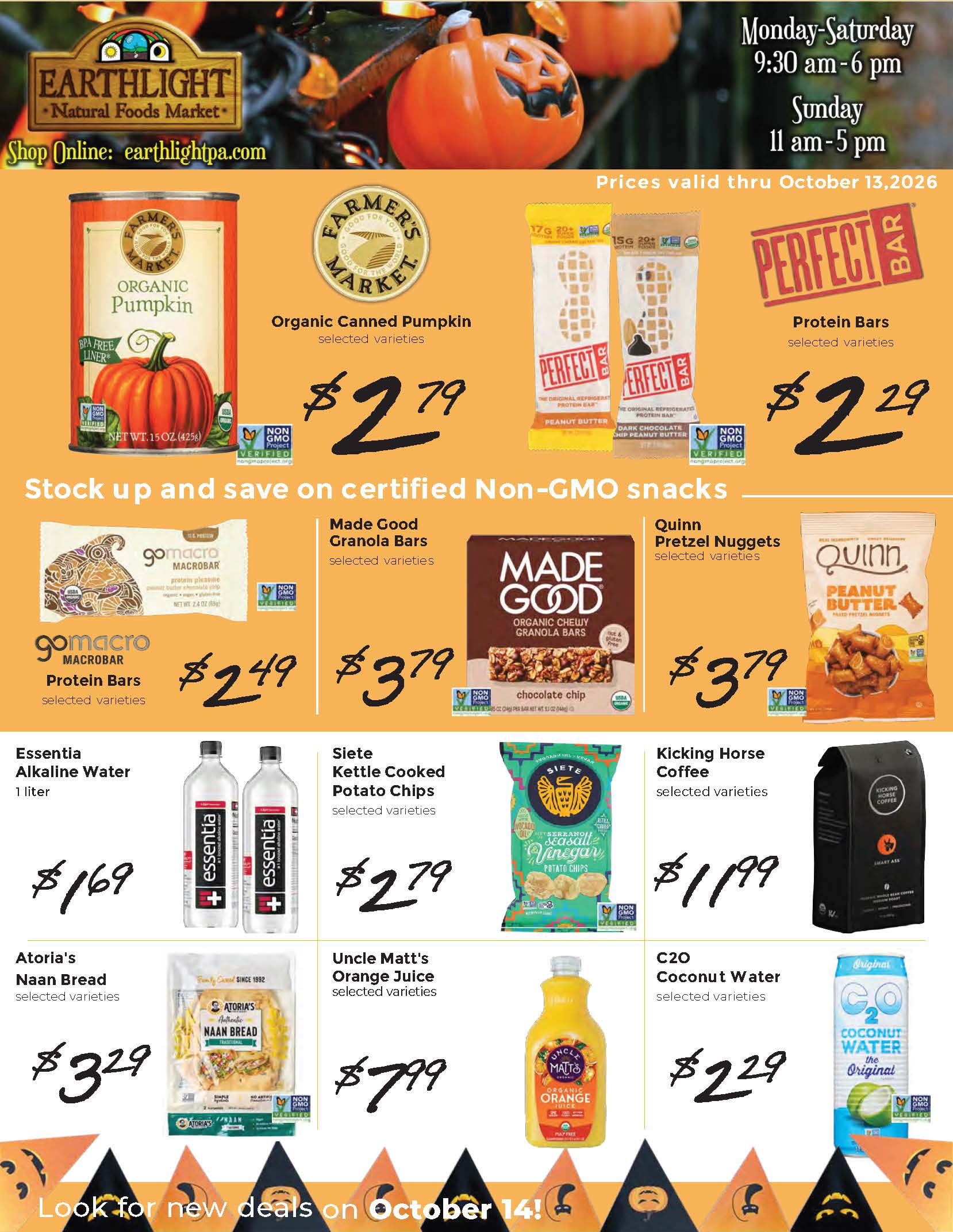 Page one of the September Flyer